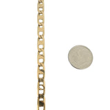 14k Yellow Gold 11.4g Solid Vintage 5.5mm Mariner Link Bracelet Italy 7.5"