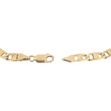 14k Yellow Gold 11.4g Solid Vintage 5.5mm Mariner Link Bracelet Italy 7.5"