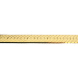 14k Yellow Gold 12.2g Solid Thick 7mm Vintage Herringbone Link Bracelet Italy 8"