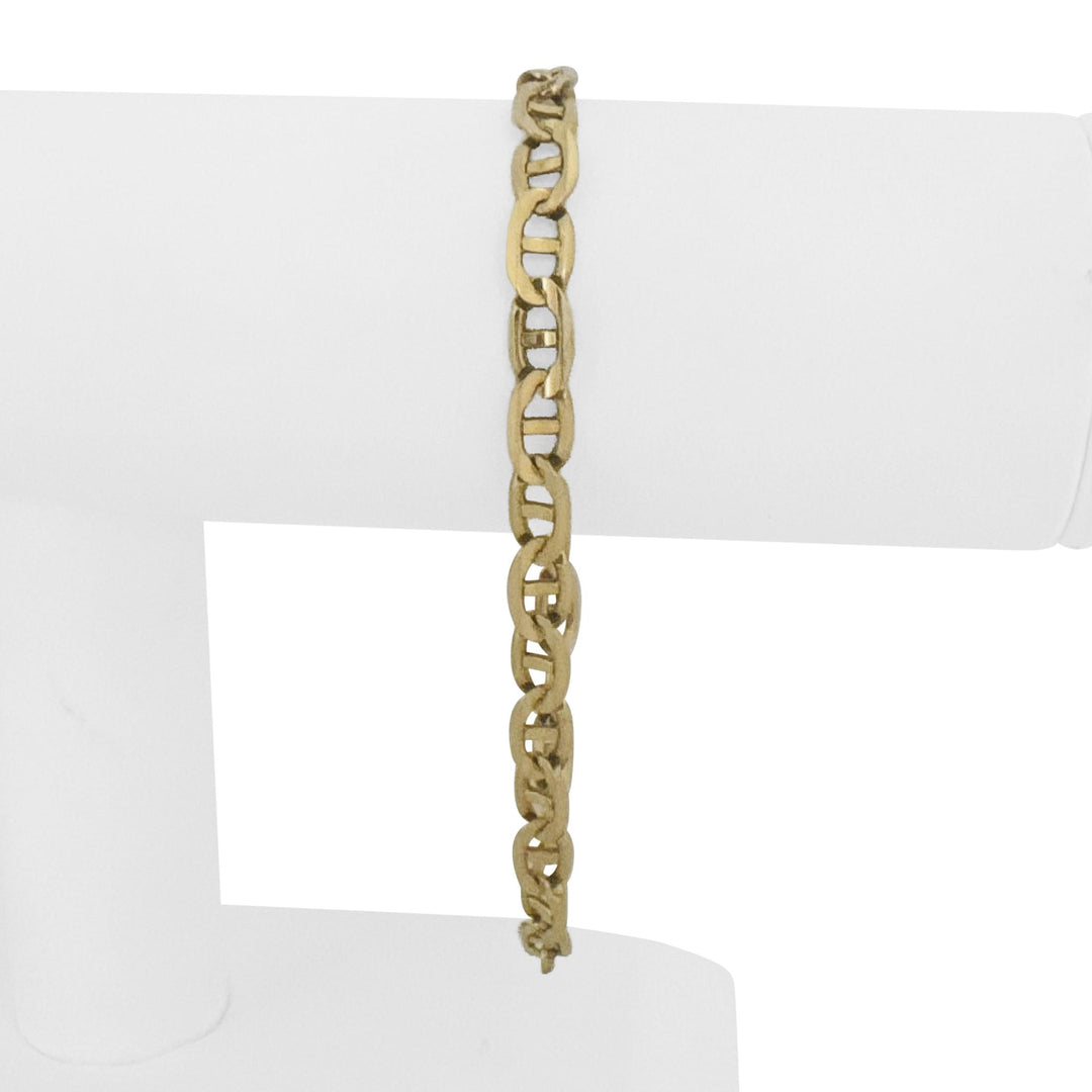14k Yellow Gold 11.6g Solid Men's 6mm Mariner Link Bracelet Italy 8.5"