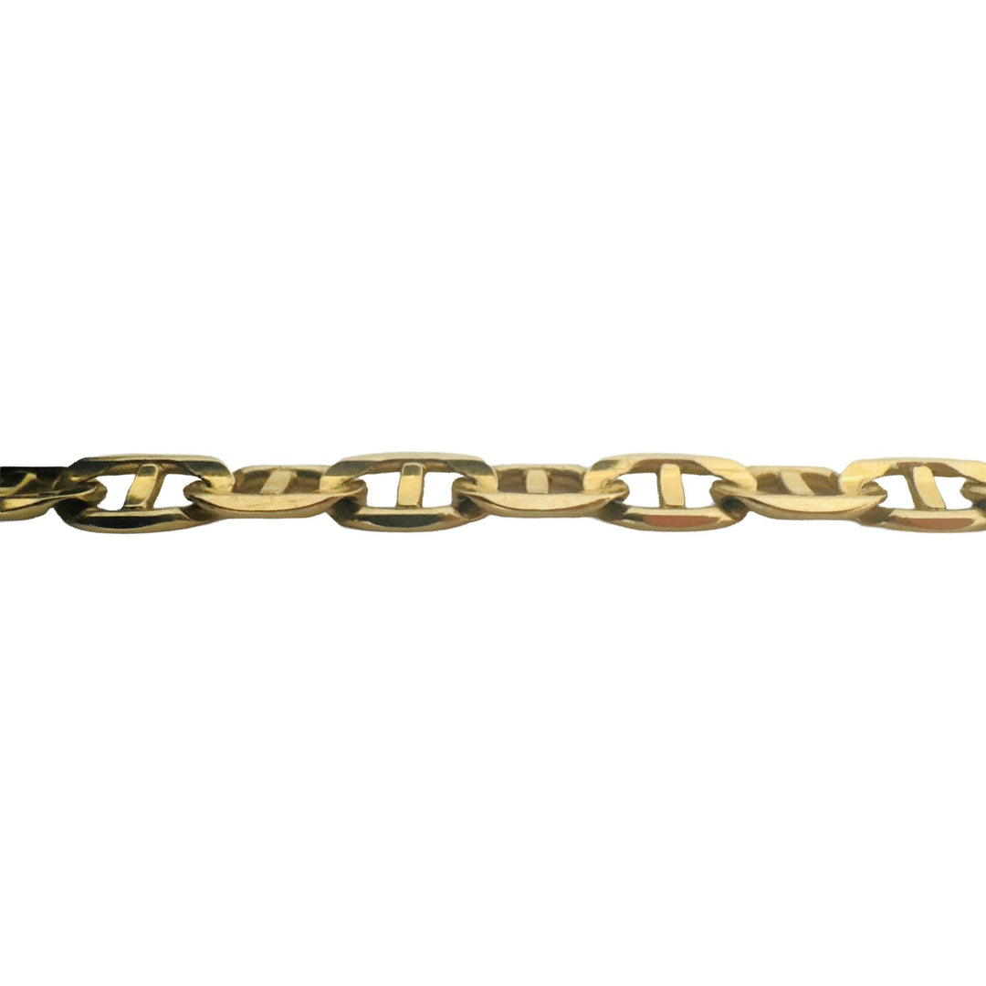 14k Yellow Gold 11.6g Solid Men's 6mm Mariner Link Bracelet Italy 8.5"