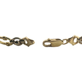 14k Yellow and White Gold 13.6g Ladies 7mm Fancy Link Bracelet 7.25"