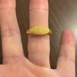 24k Pure Yellow Gold 17.5g Solid Heavy Signet Ring Size 8.5