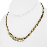 18k Yellow Gold and 1cttw Baguette Diamond 29g Panther Link Necklace 15"