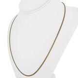 18k Yellow Gold 10.3g Solid Thin 2mm Curb Link Chain Necklace 22"