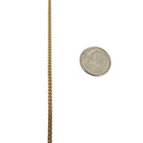 18k Yellow Gold 10.3g Solid Thin 2mm Curb Link Chain Necklace 22"