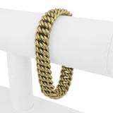14k Yellow Gold 24.7g UnoAErre Vintage Spiral Curb Link Bracelet Italy 7.75"