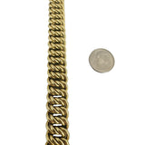 14k Yellow Gold 24.7g UnoAErre Vintage Spiral Curb Link Bracelet Italy 7.75"