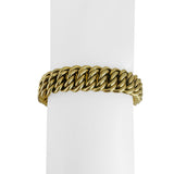 14k Yellow Gold 24.7g UnoAErre Vintage Spiral Curb Link Bracelet Italy 7.75"