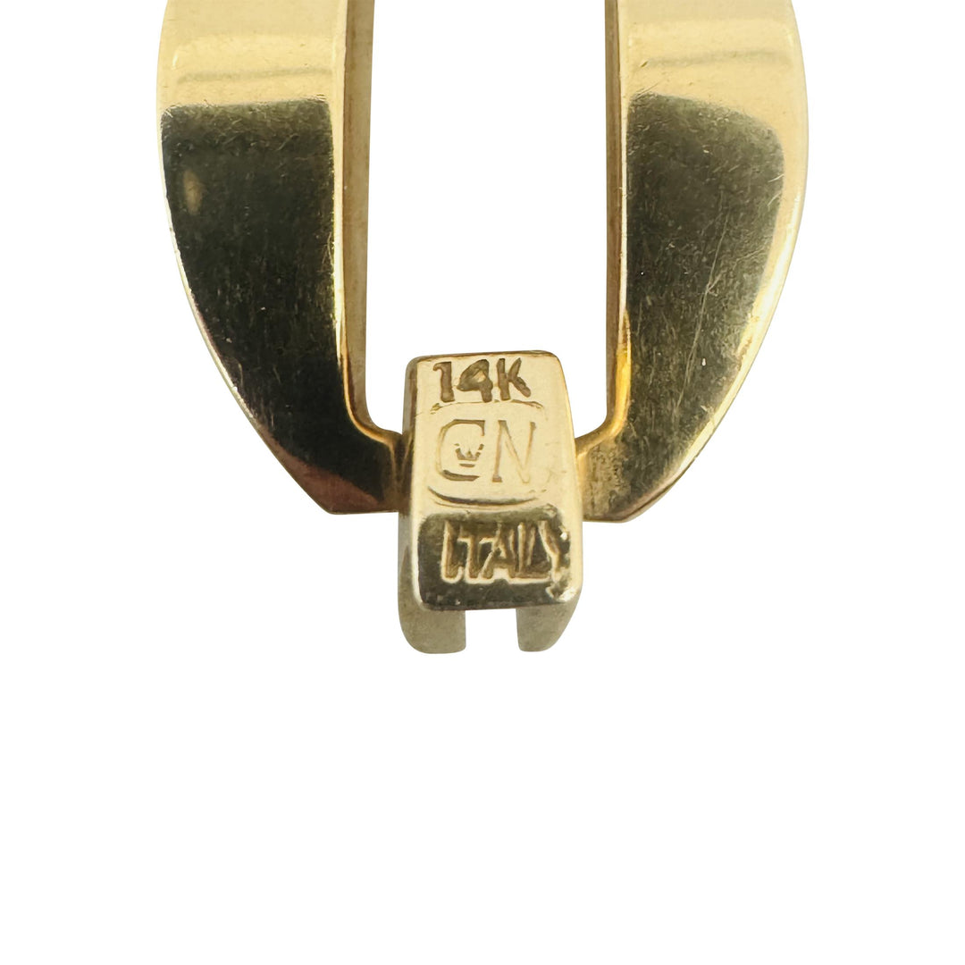 14k Yellow Gold 33.7g Vintage Thick 15mm Fancy Link Bracelet Italy 7.25"