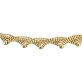 18k Yellow Gold 17g Solid Fancy Beaded Fringe Necklace 17"