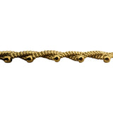 18k Yellow Gold 17g Solid Fancy Beaded Fringe Necklace 17"