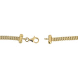 18k Yellow Gold 17g Solid Fancy Beaded Fringe Necklace 17"