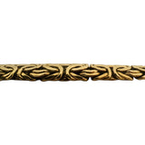 14k Yellow Gold 23.4g Thick Graduated Byzantine Link Necklace Italy 16"