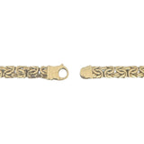 14k Yellow Gold 23.4g Thick Graduated Byzantine Link Necklace Italy 16"