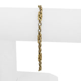 Cartier Vintage 18k Yellow and White Gold 12.2g Solid Fancy Link Bracelet 8"