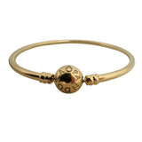 Pandora 14k Yellow Gold 9.4g Moments Bangle Bracelet 7.5"