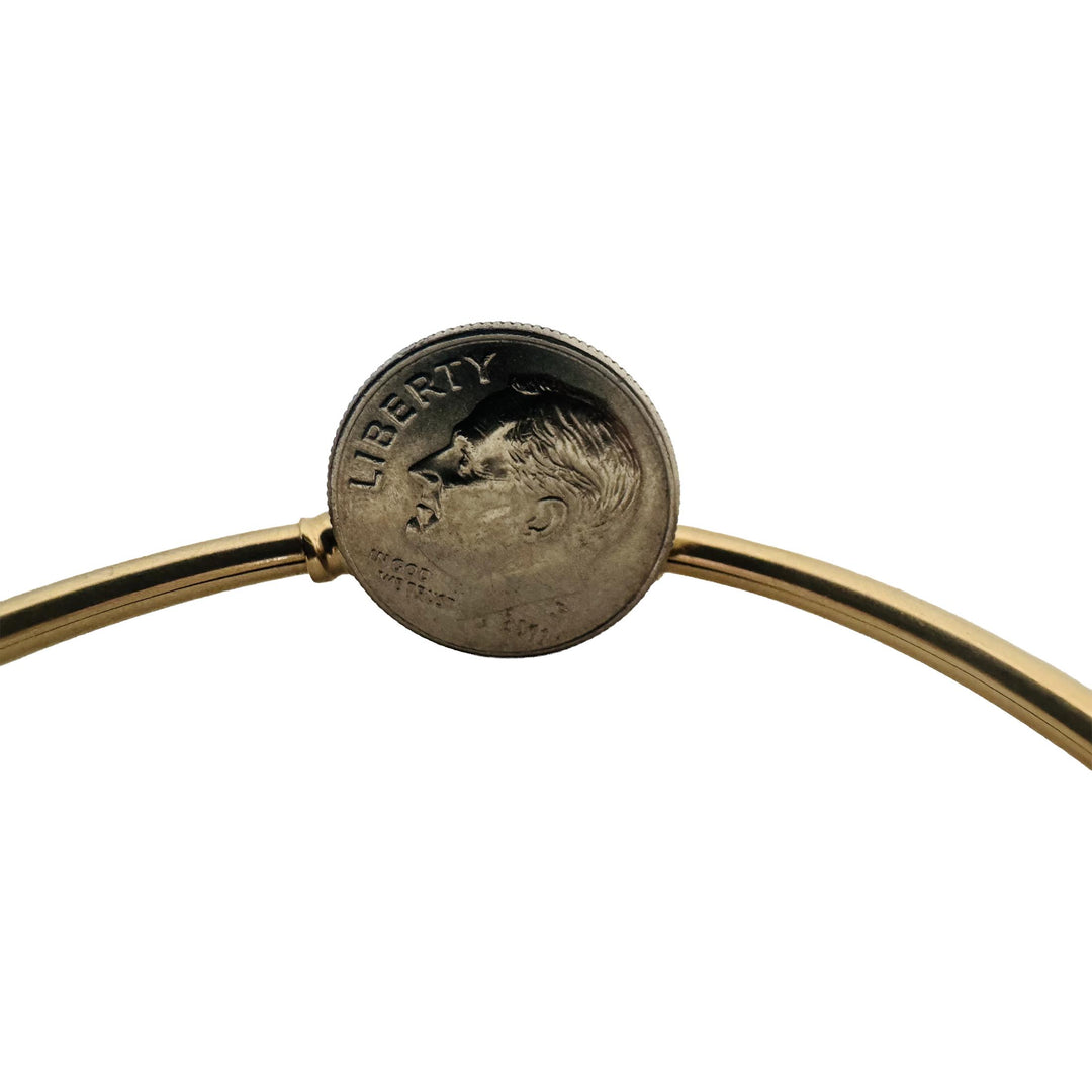 Pandora 14k Yellow Gold 9.4g Moments Bangle Bracelet 7.5"