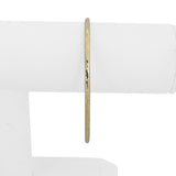14k Yellow Gold 17.6g Solid Heavy Hammered Oval Bangle Bracelet 8"