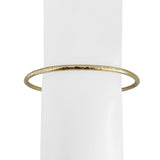 14k Yellow Gold 17.6g Solid Heavy Hammered Oval Bangle Bracelet 8"