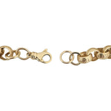 14k Yellow Gold 24g Solid Heavy 9mm Rolo Link Bracelet Italy 8"
