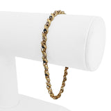 10k Yellow Gold Blue Sapphire and Diamond 5.9g Ladies Bracelet 7.25"
