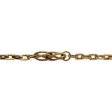 18k Yellow Gold 6g Hollow Ladies Fancy Cable Link Bracelet Italy 7.25"