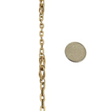 18k Yellow Gold 6g Hollow Ladies Fancy Cable Link Bracelet Italy 7.25"
