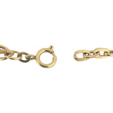 18k Yellow Gold 6g Hollow Ladies Fancy Cable Link Bracelet Italy 7.25"