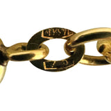 18k Yellow Gold 6g Hollow Ladies Fancy Cable Link Bracelet Italy 7.25"