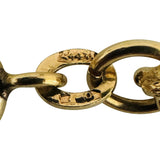 18k Yellow Gold 6g Hollow Ladies Fancy Cable Link Bracelet Italy 7.25"