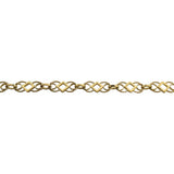 18k Yellow Gold 4.4g Ladies Thin 4.5mm Fancy Link Bracelet Italy 7.25"