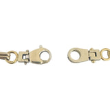 18k Yellow and White Gold 18g Vintage 6mm Fancy Link Bracelet Italy 8.75"