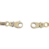 18k Yellow and White Gold 18g Vintage 6mm Fancy Link Bracelet Italy 8.75"