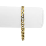 18k Yellow Gold 13g Solid Vintage 5.5mm Mariner Link Bracelet 7.25"