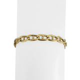 18k Yellow Gold 13g Solid Vintage 5.5mm Mariner Link Bracelet 7.25"