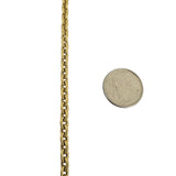 18k Yellow Gold 5g Hollow Light 4.5mm Cable Link Bracelet Italy 7.25"