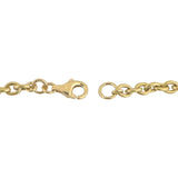18k Yellow Gold 5g Hollow Light 4.5mm Cable Link Bracelet Italy 7.25"
