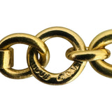 18k Yellow Gold 5g Hollow Light 4.5mm Cable Link Bracelet Italy 7.25"