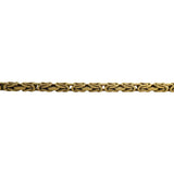 18k Yellow Gold 34.4g Solid Squared Byzantine Link Chain Necklace Italy 22"