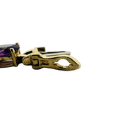 14k Yellow Gold and Amethyst 12.4g Fancy Link Bracelet 7"