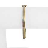 14k Yellow and White Gold 6.8g Two Tone Hinged Bangle 7.25"