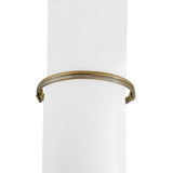 14k Yellow and White Gold 6.8g Two Tone Hinged Bangle 7.25"