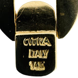 14k Yellow Gold 27.8g Heavy Polished 14mm Fancy Link Bracelet Italy 7.5"