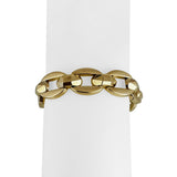 14k Yellow Gold 27.8g Heavy Polished 14mm Fancy Link Bracelet Italy 7.5"