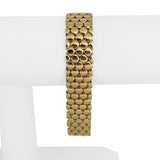 14k Yellow Gold 24g Polished Sleek 15mm Scale Link Bracelet Italy 7.5"