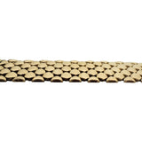14k Yellow Gold 24g Polished Sleek 15mm Scale Link Bracelet Italy 7.5"
