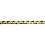 14k Yellow Gold 22.6g Solid Men's 7mm Sleek Squared Curb Link Bracelet Italy 8"