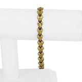 14k Yellow Gold 10.7g Vintage 8mm Fancy Link Bracelet 8"