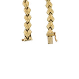 14k Yellow Gold 10.7g Vintage 8mm Fancy Link Bracelet 8"